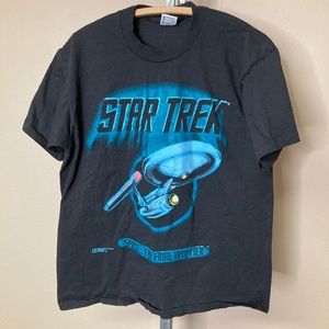Vintage 1992 STAR TREK Space.. The Final Frontier SINGLE STITCH T-shirt XL USA